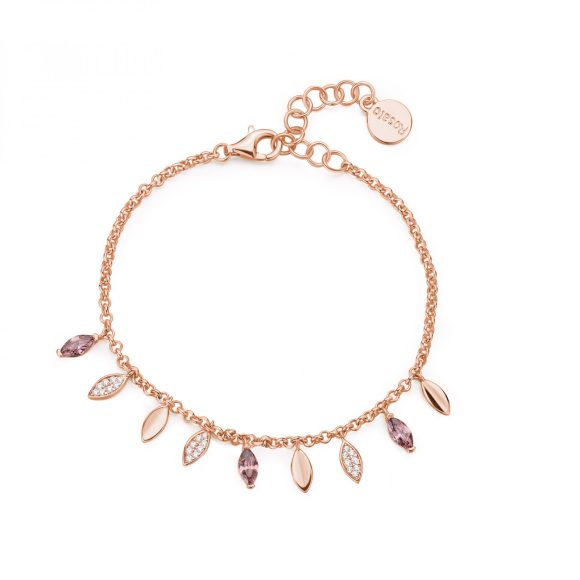 bracciale in argento rosè e zirconi Rosato Gaia RZGA45