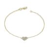 bracciale con ciondolo a forma di cuore in oro giallo e diamanti MyCharm Audace A4B01-007G G-VS