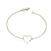 bracciale con cuore in oro giallo e diamante MyCharm Determinata D2B03-002G G-VS