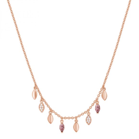 collana corta in argento rosè e zirconi Rosato Gaia RZGA09