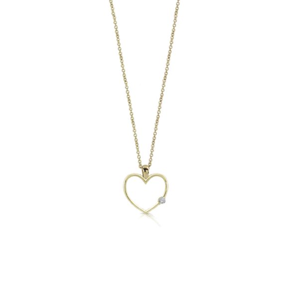 collana a cuore in oro giallo e diamante MyCharm Determinata D2C06-002G G-VS