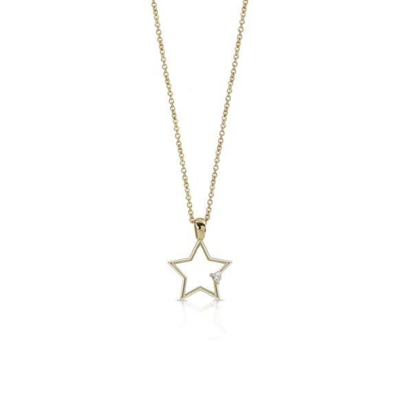 collana a stella in oro giallo e diamante MyCharm Determinata D2C06-002G G-VS