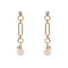 Orecchini strass con catena e perla Sodini Kelly 55C063